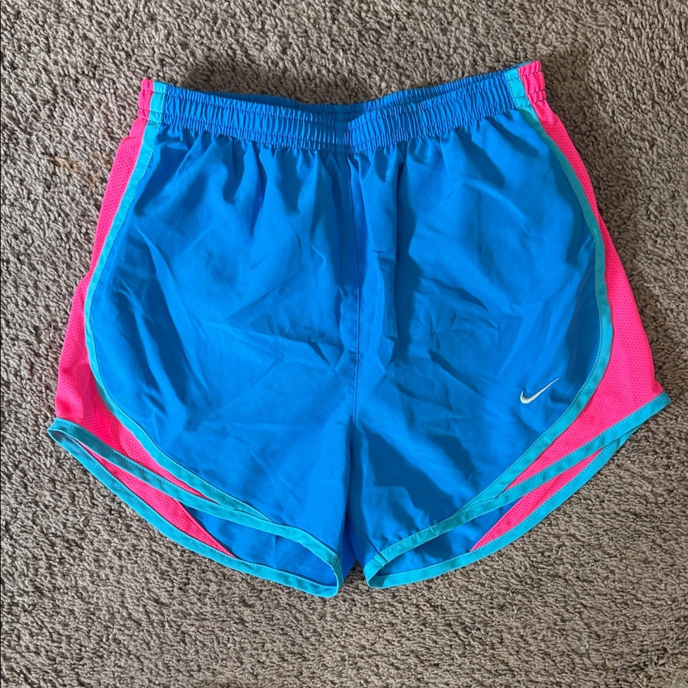 Nike Women's Running Shorts in Blue and Pink